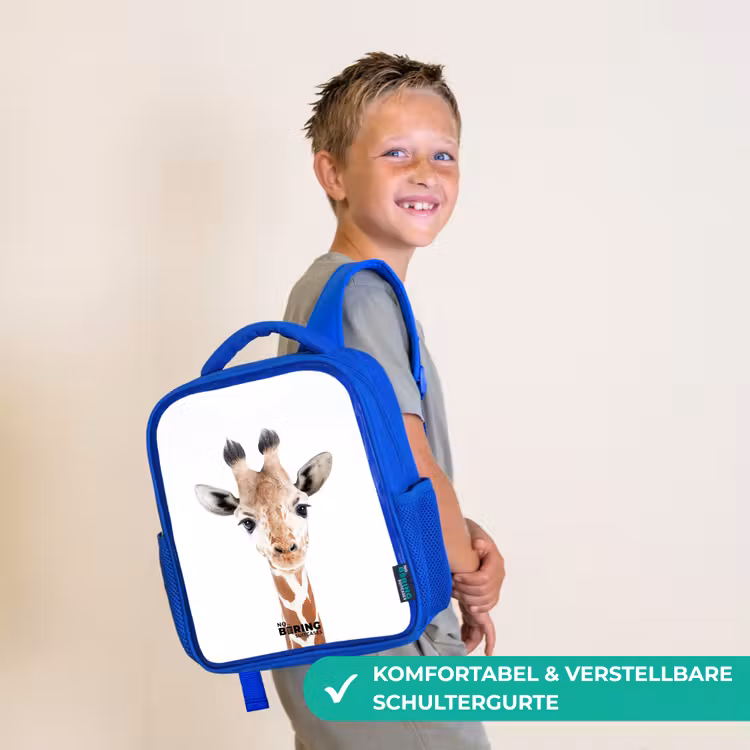 Gerrie Giraffe Kinderrugzak - Blauw middel -sfeer3_DE