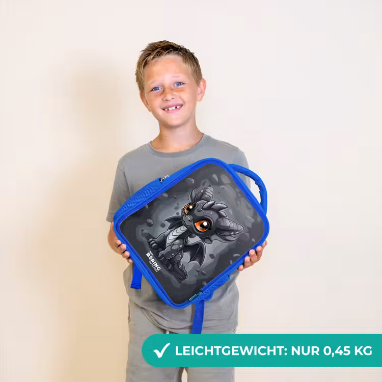 Gino grijsstaart Kinderrugzak - Blauw middel -sfeer1_DE
