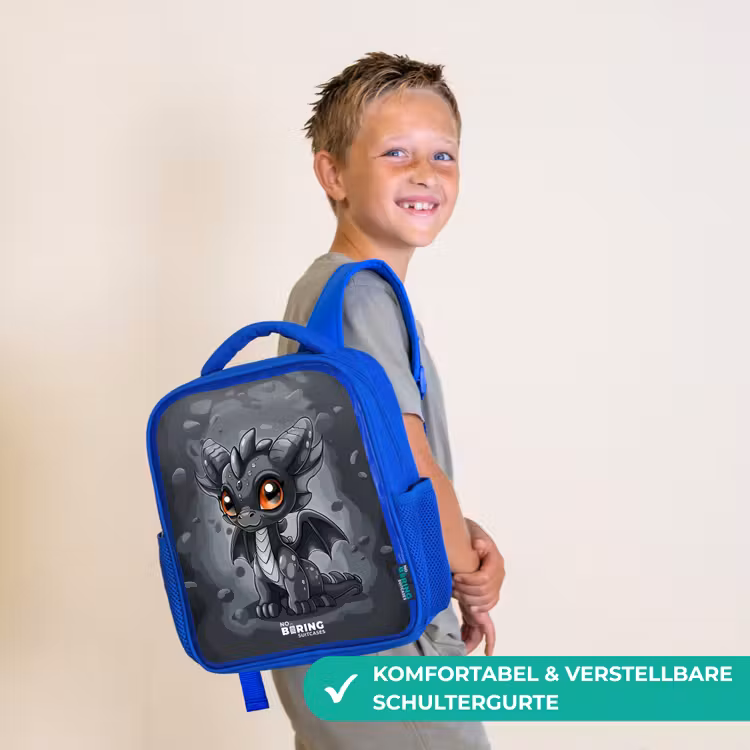Gino grijsstaart Kinderrugzak - Blauw middel -sfeer3_DE