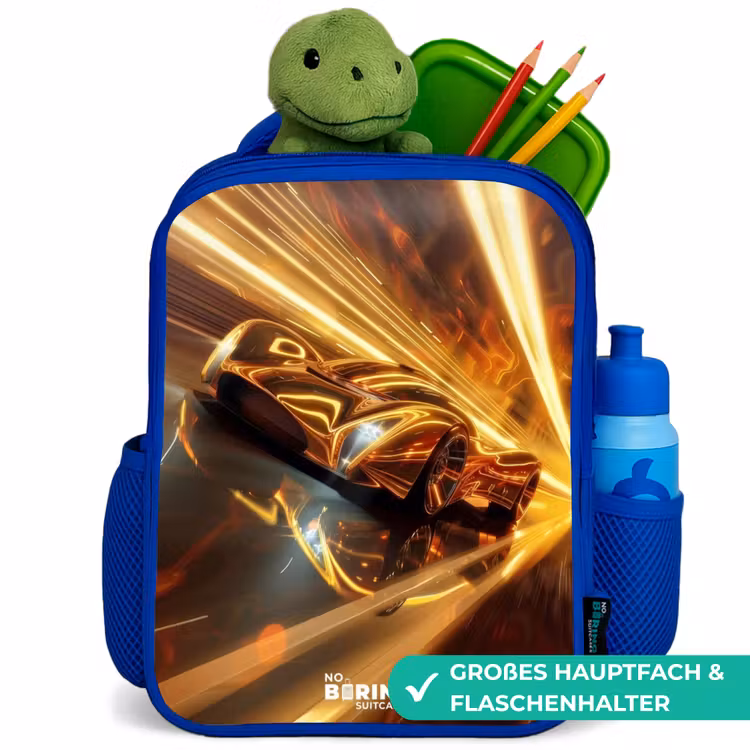 Goldrush Kinderrugzak - Blauw middel -inhoud_DE