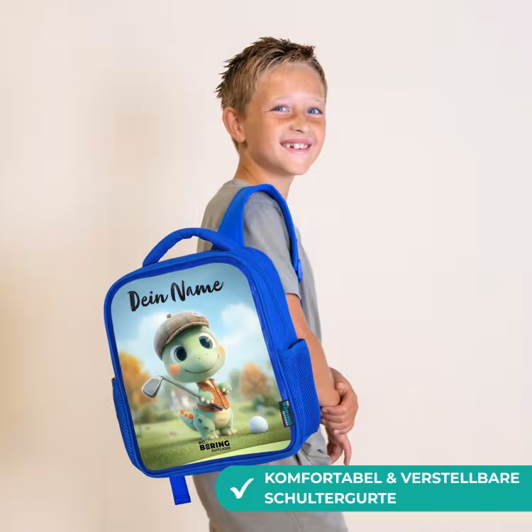Golf - Dino - Groen Kinderrugzak - Blauw middel -sfeer3_DE