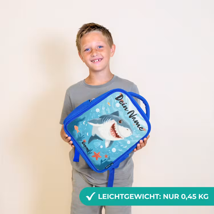 Haai - Water - Zee Kinderrugzak - Blauw middel -sfeer1_DE