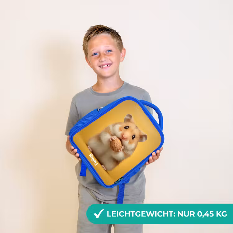 Hamster - Walnoot - Dier Kinderrugzak - Blauw middel -sfeer1_DE