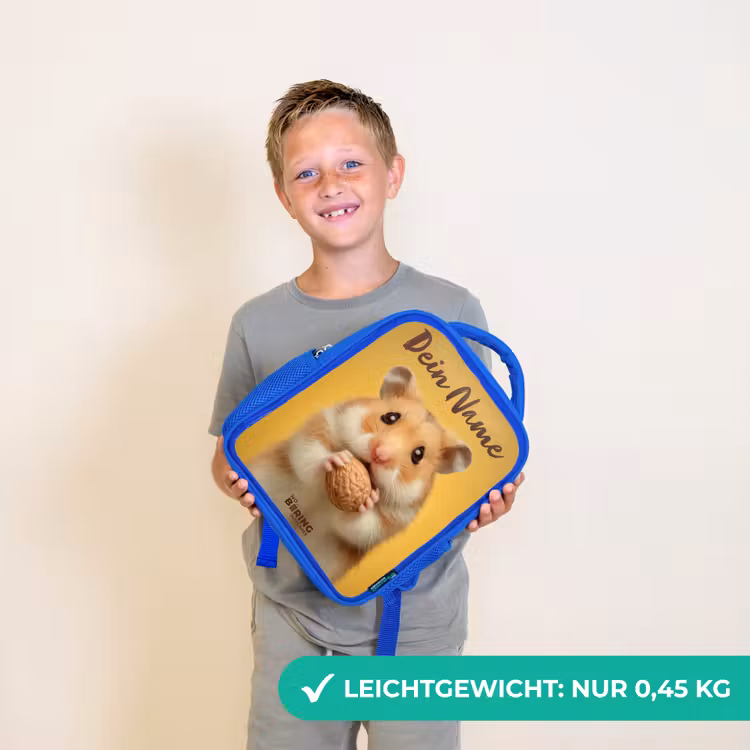 Hamster - Walnoot - Dier Kinderrugzak - Blauw middel -sfeer1_DE