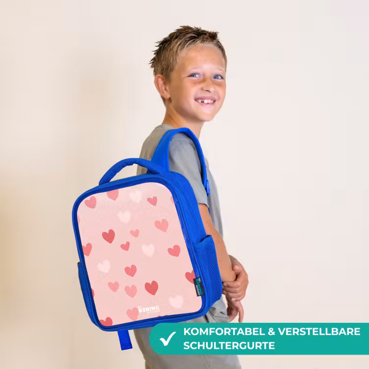 Hartjes Kinderrugzak - Blauw middel -sfeer3_DE