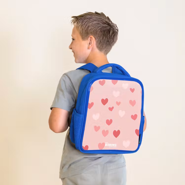 Hartjes Kinderrugzak - Blauw middel -sfeer2