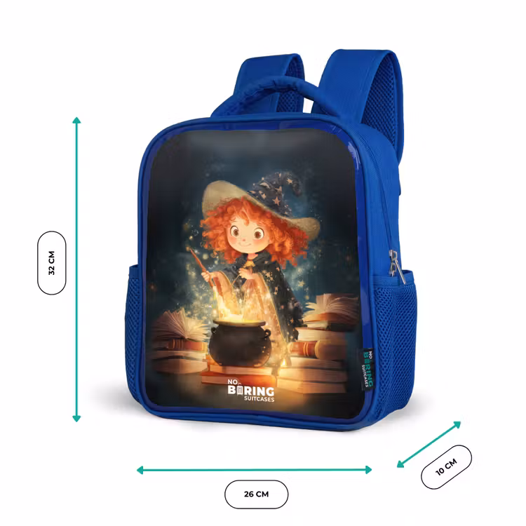Heks met Sprankelende Toverdrank Kinderrugzak - Blauw middel -productfoto_formaten