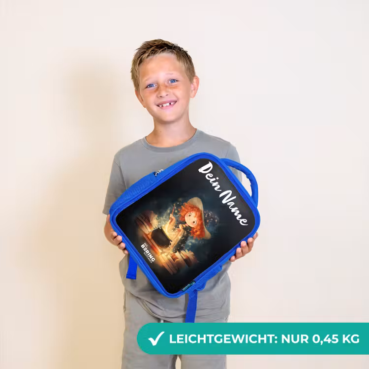 Heks met Sprankelende Toverdrank Kinderrugzak - Blauw middel -sfeer1_DE