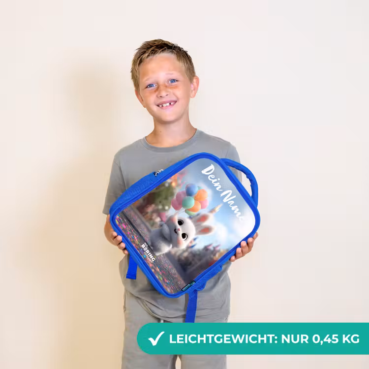 konijn - Ballonnen Kinderrugzak - Blauw middel -sfeer1_DE