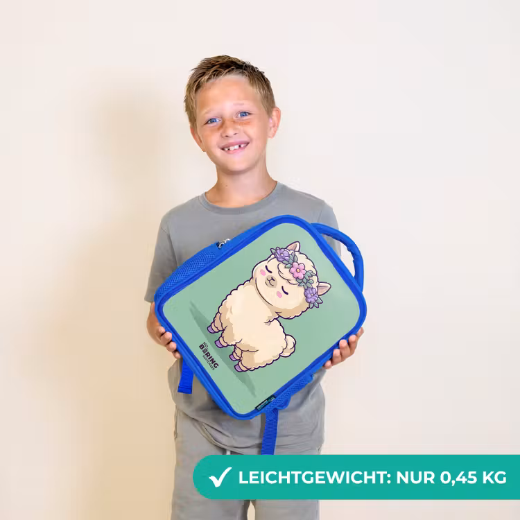 Kawai - Alpaca - Groen Kinderrugzak - Blauw middel -sfeer1_DE