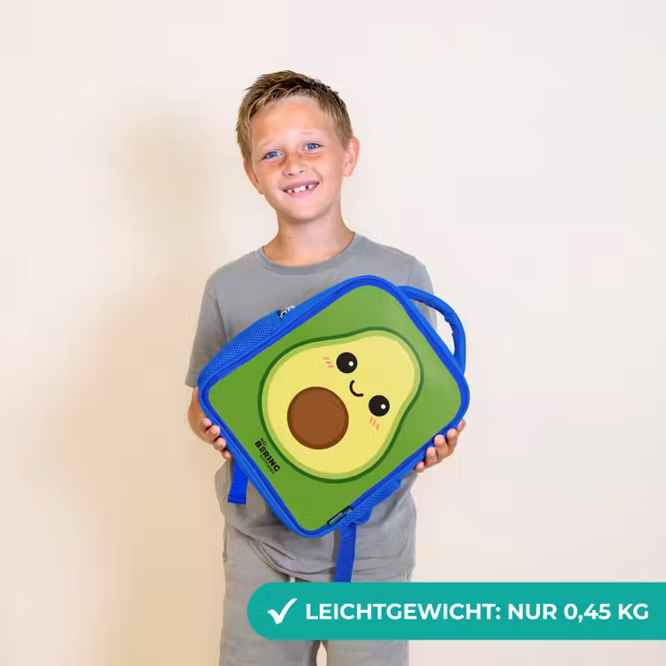 Kawai - Avocado - Groen Kinderrugzak - Blauw middel -sfeer1_DE