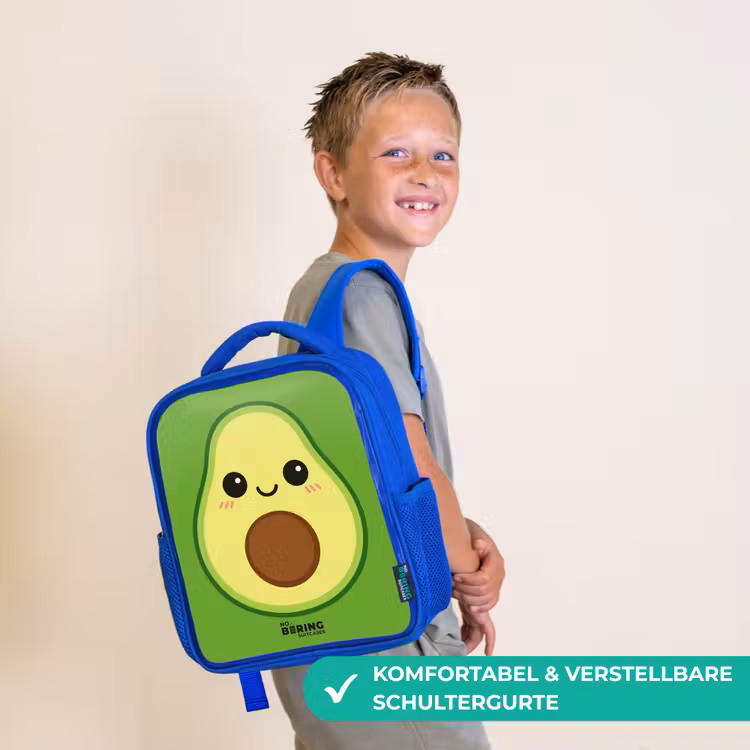 Kawai - Avocado - Groen Kinderrugzak - Blauw middel -sfeer3_DE