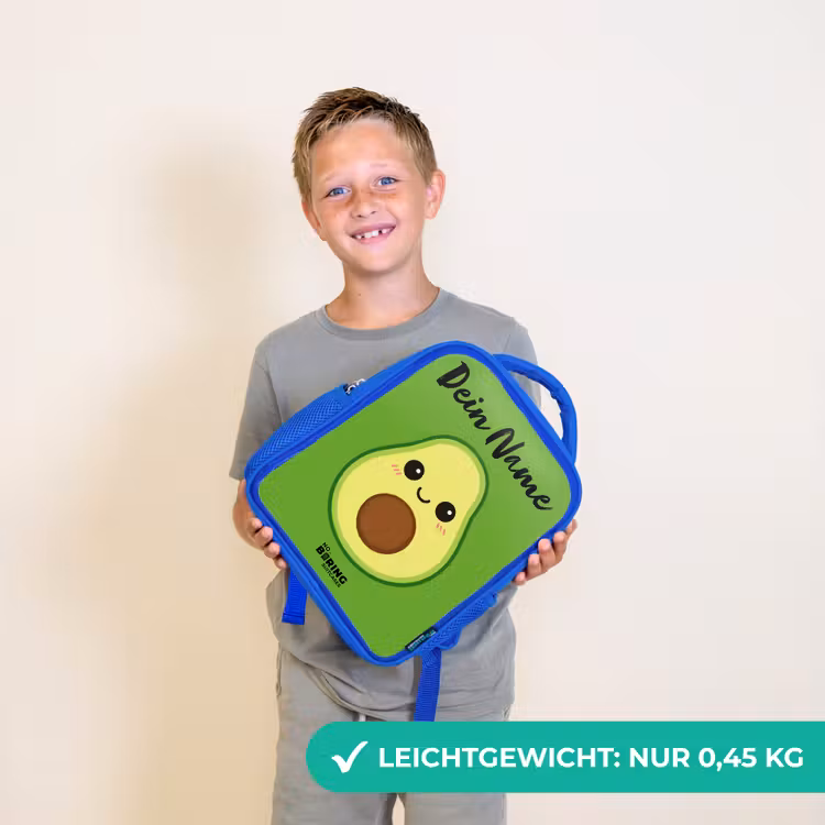 Kawai - Avocado - Groen Kinderrugzak - Blauw middel -sfeer1_DE