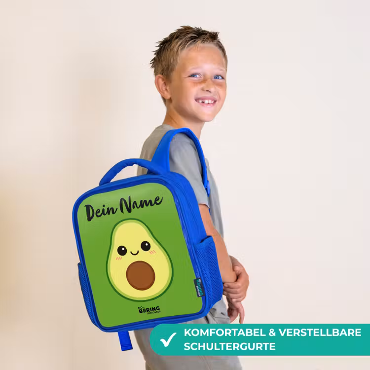 Kawai - Avocado - Groen Kinderrugzak - Blauw middel -sfeer3_DE