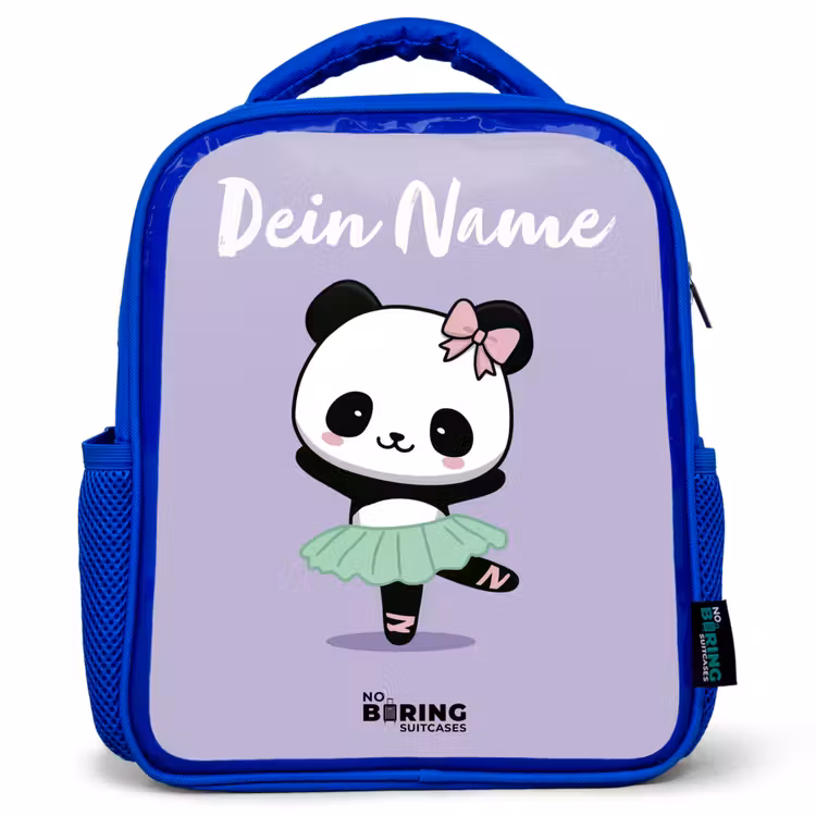 Kawai - Ballet - Panda Kinderrugzak - Blauw middel -3d