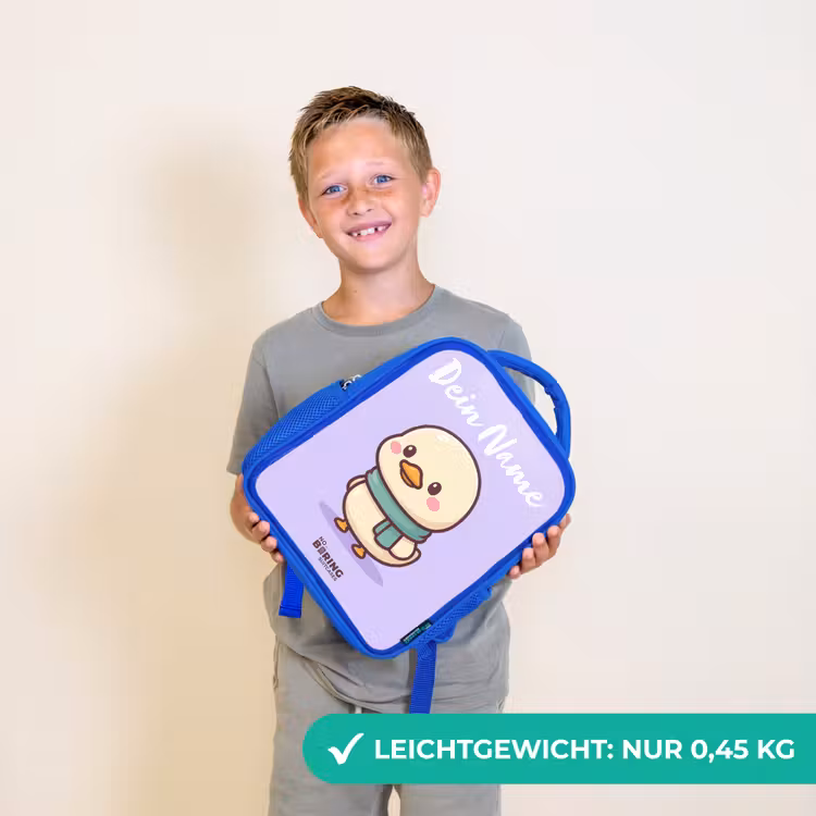 Kawai - Eend - Sjaal Kinderrugzak - Blauw middel -sfeer1_DE