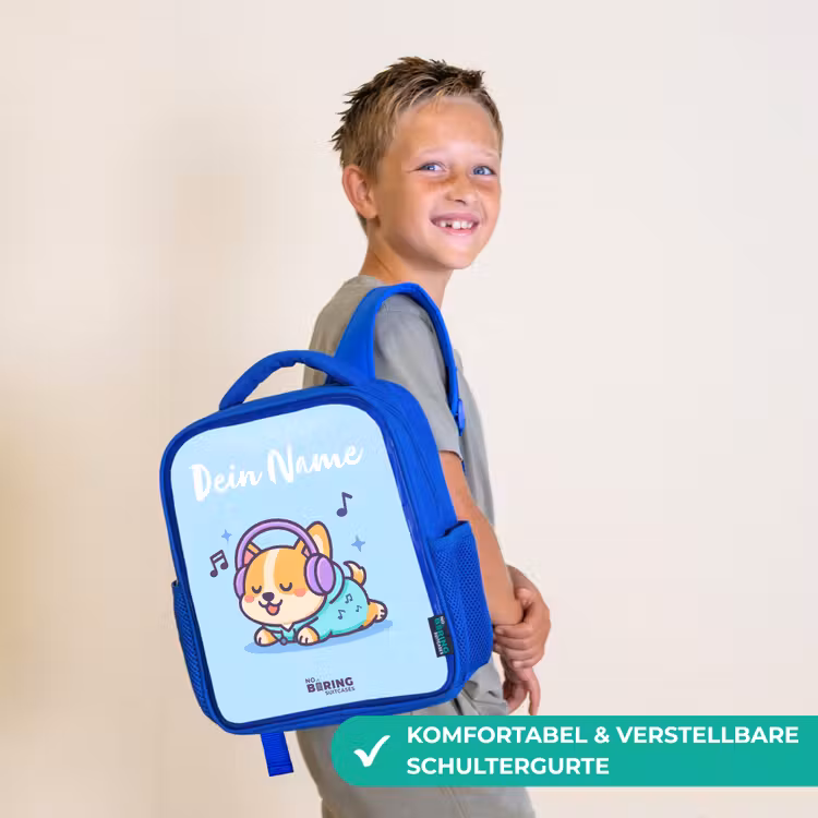 Kawai - Hond - Muziek Kinderrugzak - Blauw middel -sfeer3_DE