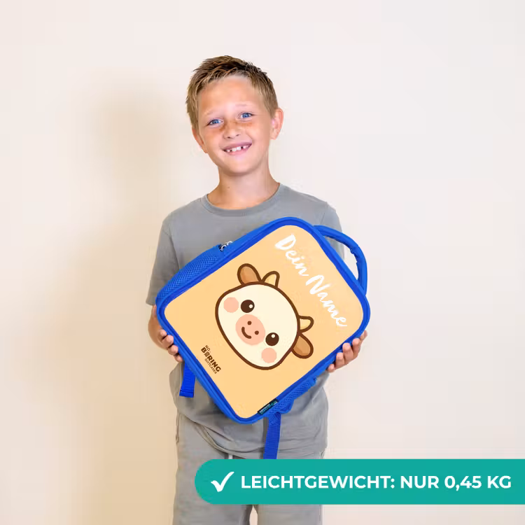 Kawai - Koe - Bruin Kinderrugzak - Blauw middel -sfeer1_DE