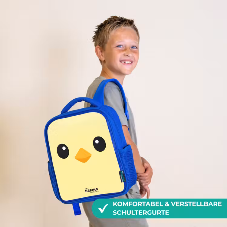 Kawai - Kuiken - Geel Kinderrugzak - Blauw middel -sfeer3_DE