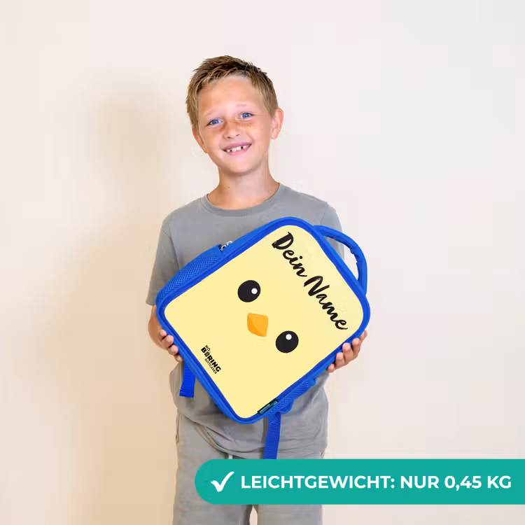 Kawai - Kuiken - Geel Kinderrugzak - Blauw middel -sfeer1_DE