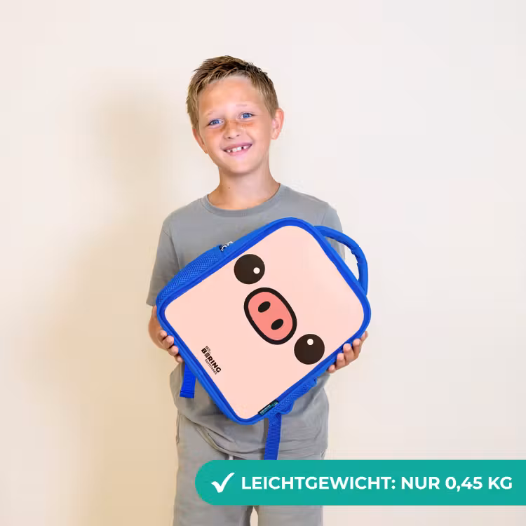 Kawai - Varken - Roze Kinderrugzak - Blauw middel -sfeer1_DE