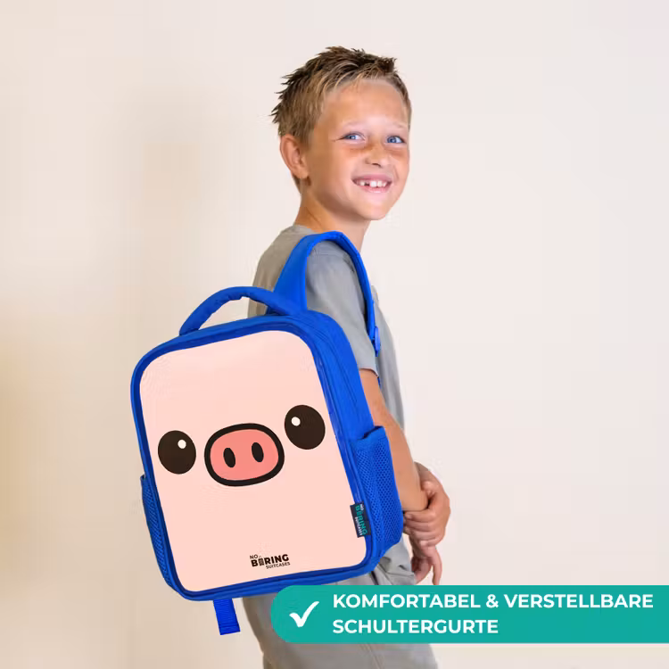 Kawai - Varken - Roze Kinderrugzak - Blauw middel -sfeer3_DE