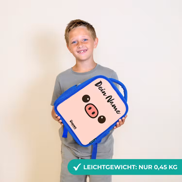 Kawai - Varken - Roze Kinderrugzak - Blauw middel -sfeer1_DE