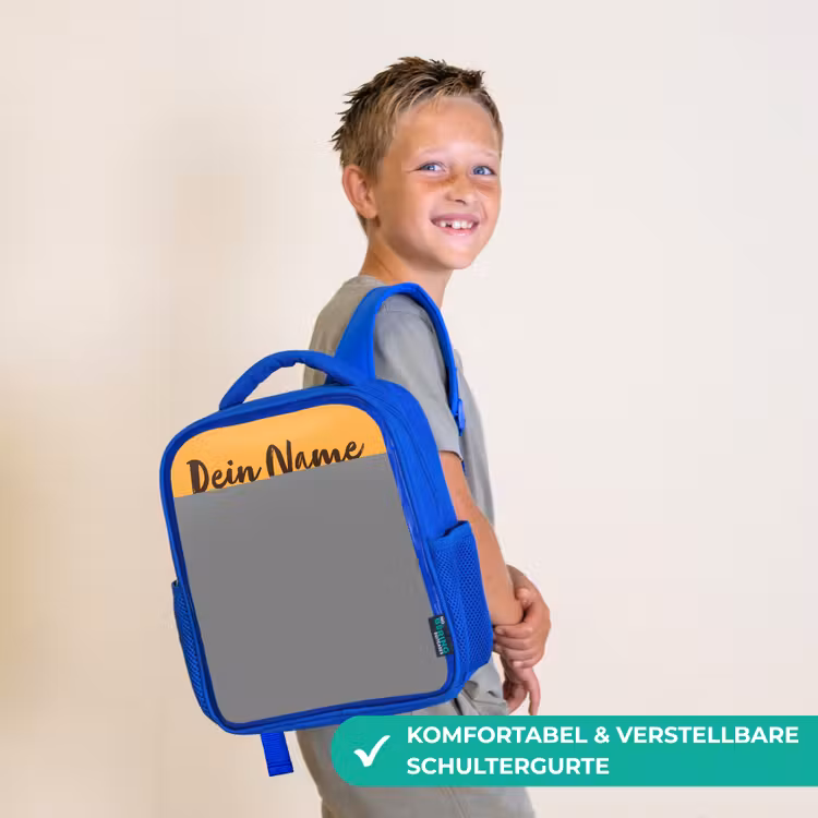Kawai - Tijger - Oranje Kinderrugzak - Blauw middel -sfeer3_DE