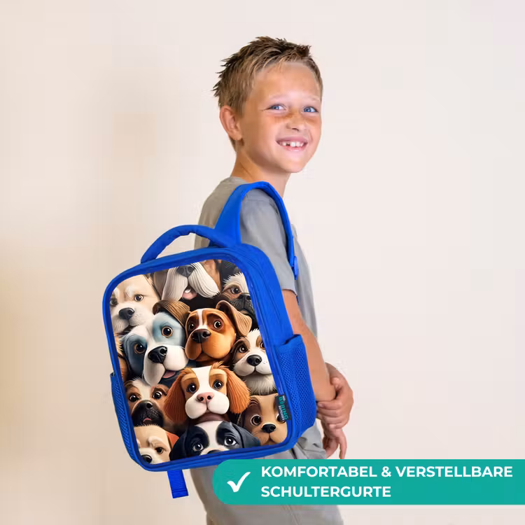 Blaffende Bende Kinderrugzak - Blauw middel -sfeer3_DE