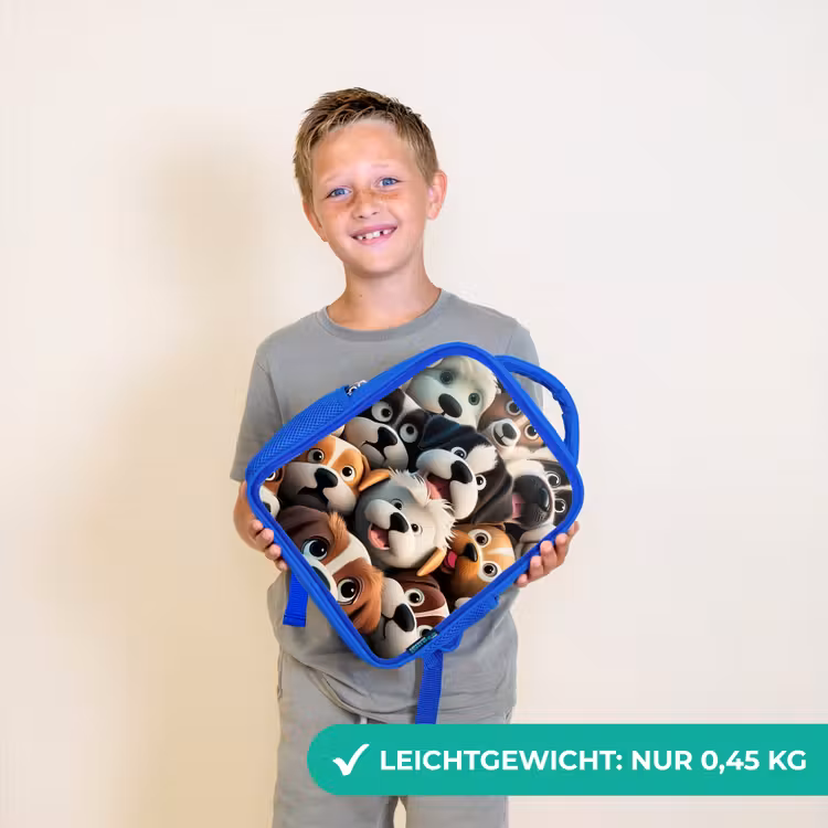 Blaffende Bengeltjes Kinderrugzak - Blauw middel -sfeer1_DE