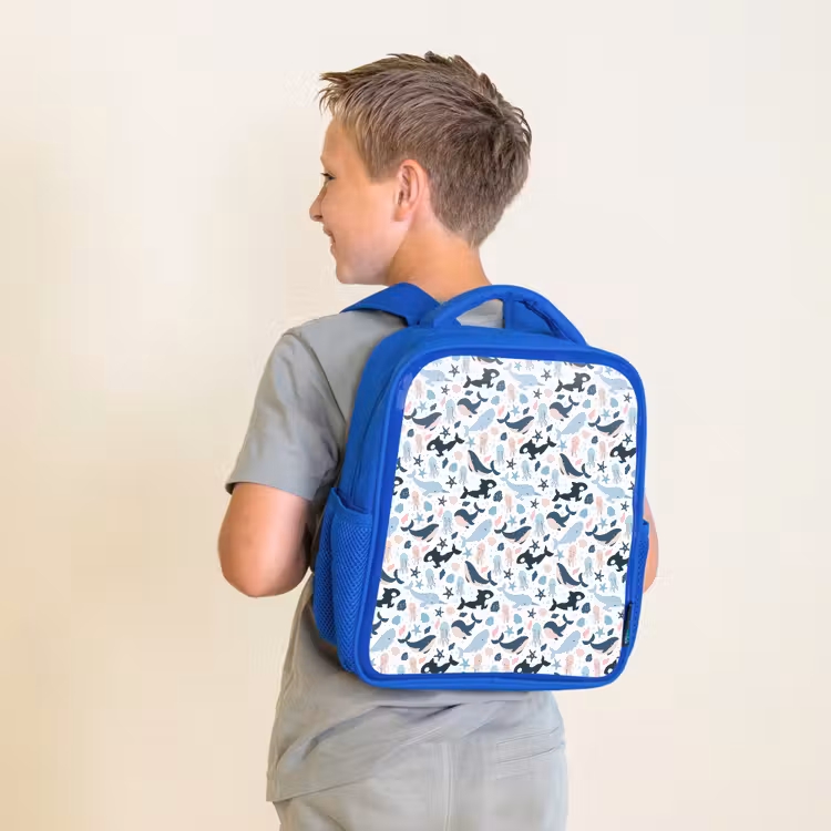 Klein - Oceaan - Walvissen - Octopus Kinderrugzak - Blauw middel 862 -sfeer2