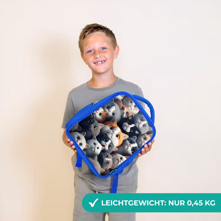 Snoezige Snuitjes Kinderrugzak - Blauw middel -sfeer1_DE