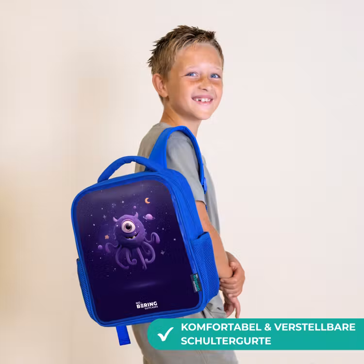 Kosmisch tentakelmonster Kinderrugzak - Blauw middel -sfeer3_DE