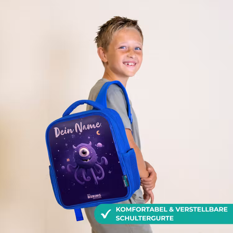Kosmisch tentakelmonster Kinderrugzak - Blauw middel -sfeer3_DE