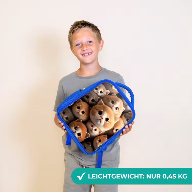 Knuffelkatjes Kinderrugzak - Blauw middel -sfeer1_DE