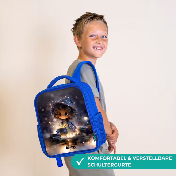 Magische Nacht vol Toverkunst Kinderrugzak - Blauw middel -sfeer3_DE