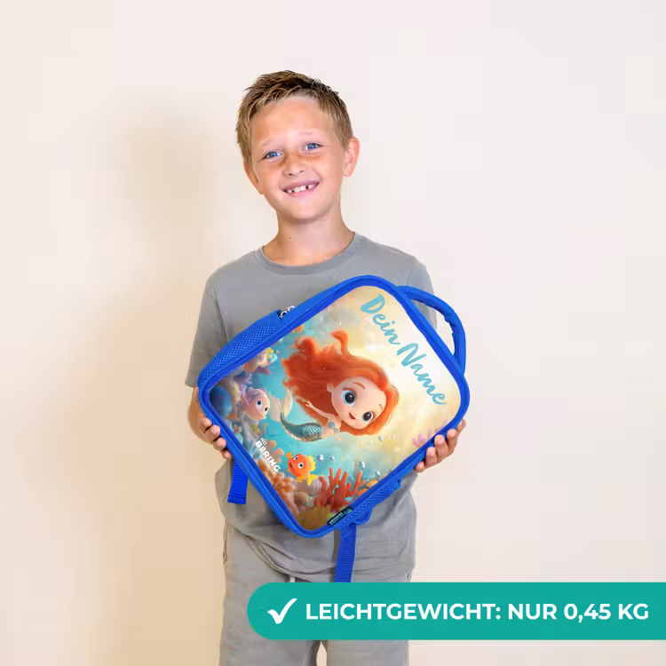 Zeemeermin - Vissen - Koraal Kinderrugzak - Blauw middel -sfeer1_DE