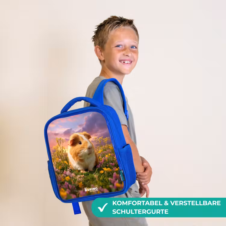 Cavia - Natuur - Dier Kinderrugzak - Blauw middel -sfeer3_DE