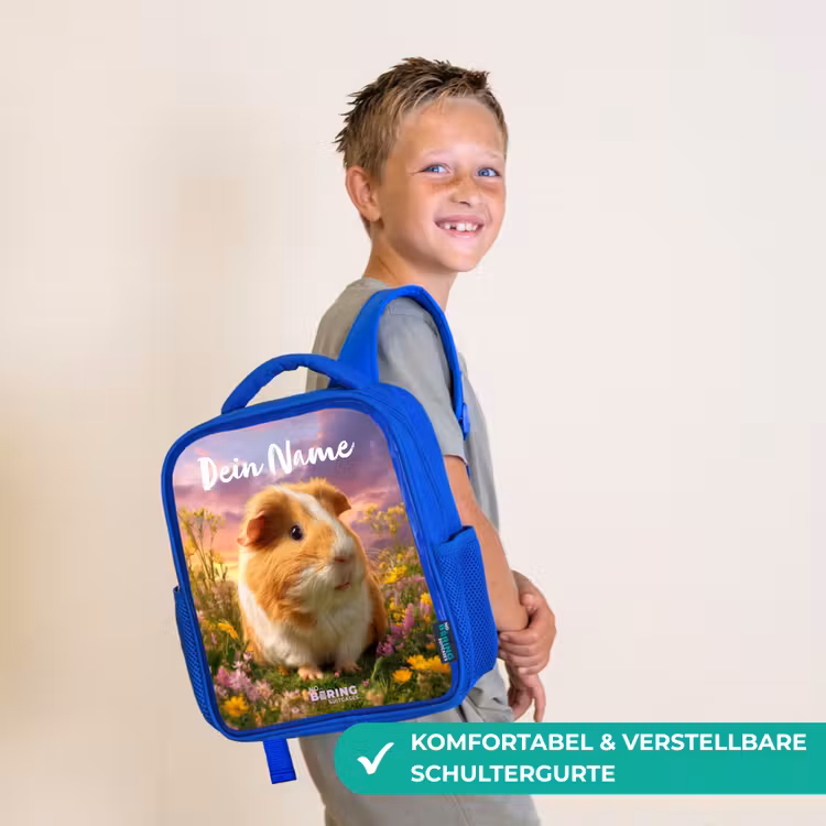 Cavia - Natuur - Dier Kinderrugzak - Blauw middel -sfeer3_DE