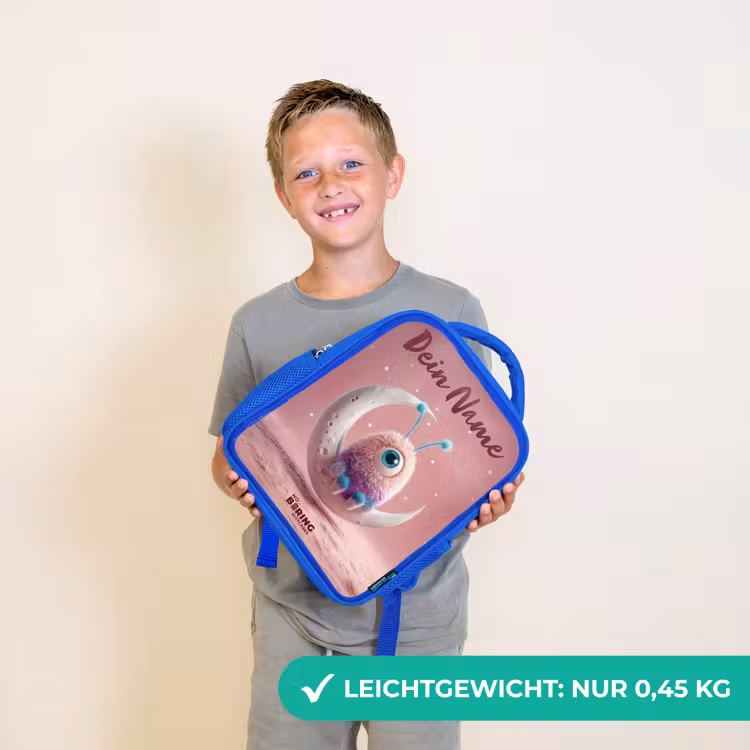 Maanwip met Pluizig Wezentje Kinderrugzak - Blauw middel -sfeer1_DE