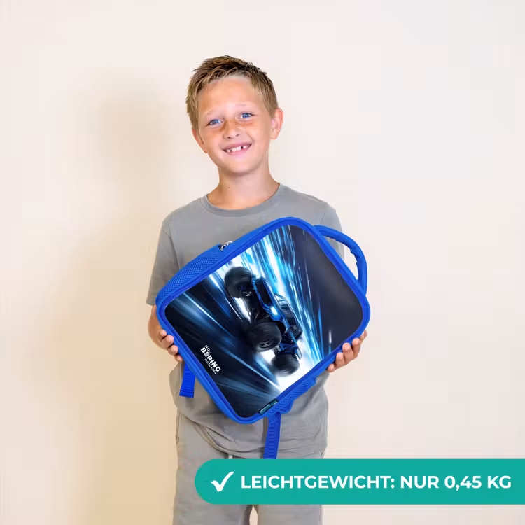 Monstertruck raast door lichtsnelheid Kinderrugzak - Blauw middel -sfeer1_DE