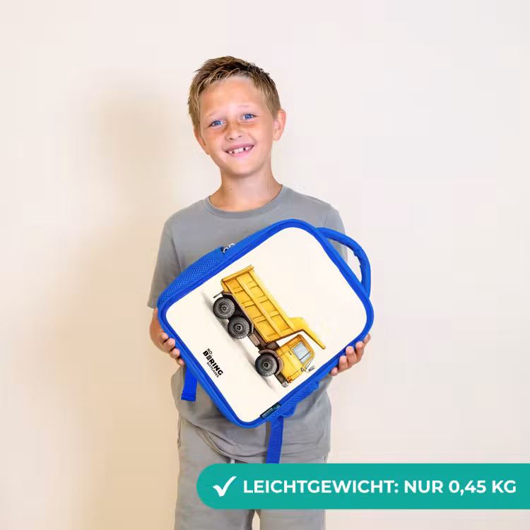 Kiepwagen - Getekend - Geel Kinderrugzak - Blauw middel -sfeer1_DE