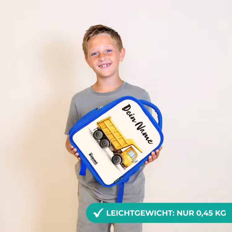 Kiepwagen - Getekend - Geel Kinderrugzak - Blauw middel -sfeer1_DE