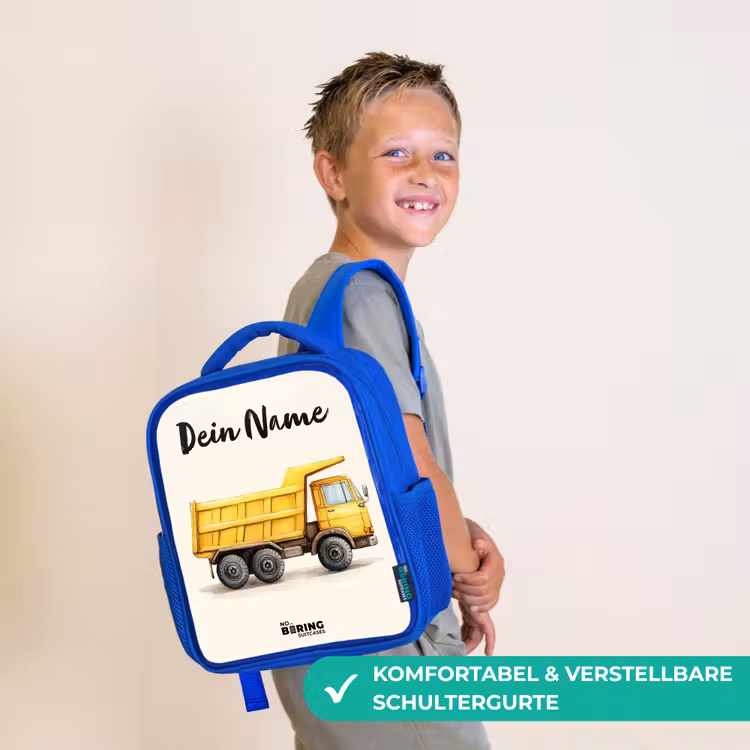 Kiepwagen - Getekend - Geel Kinderrugzak - Blauw middel -sfeer3_DE