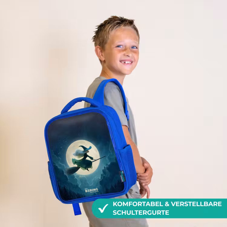 Nachtelijke Vlucht over het Woud Kinderrugzak - Blauw middel -sfeer3_DE