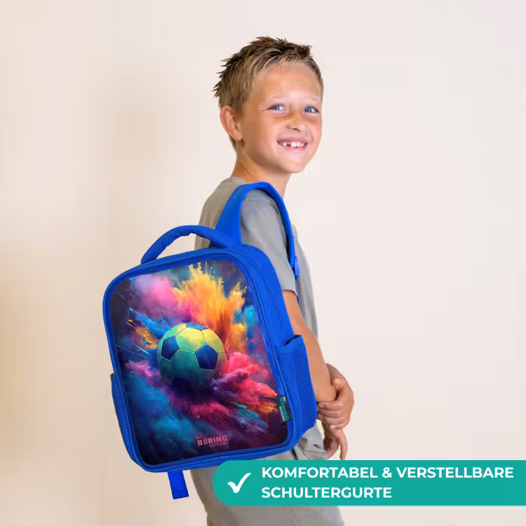 Neon - Bal - Kleurrijk Kinderrugzak - Blauw middel -sfeer3_DE