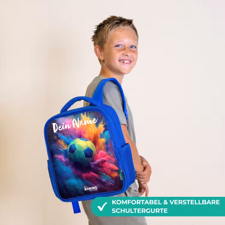 Neon - Bal - Kleurrijk Kinderrugzak - Blauw middel -sfeer3_DE