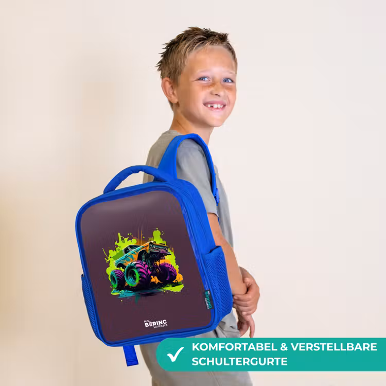 Neon Wheels Kinderrugzak - Blauw middel -sfeer3_DE