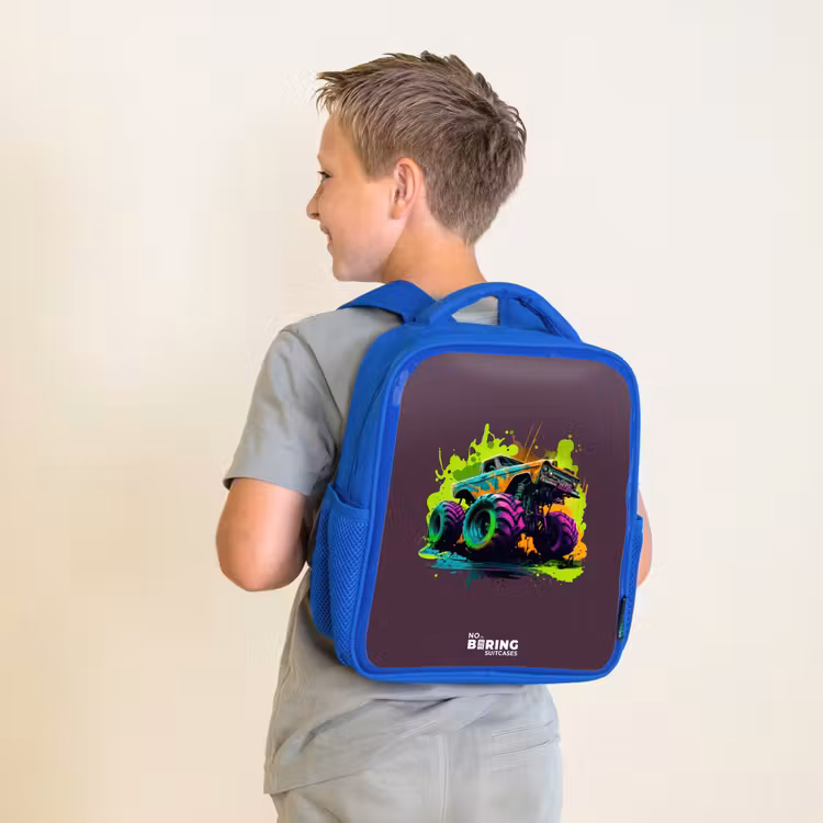 Neon Wheels Kinderrugzak - Blauw middel -sfeer2