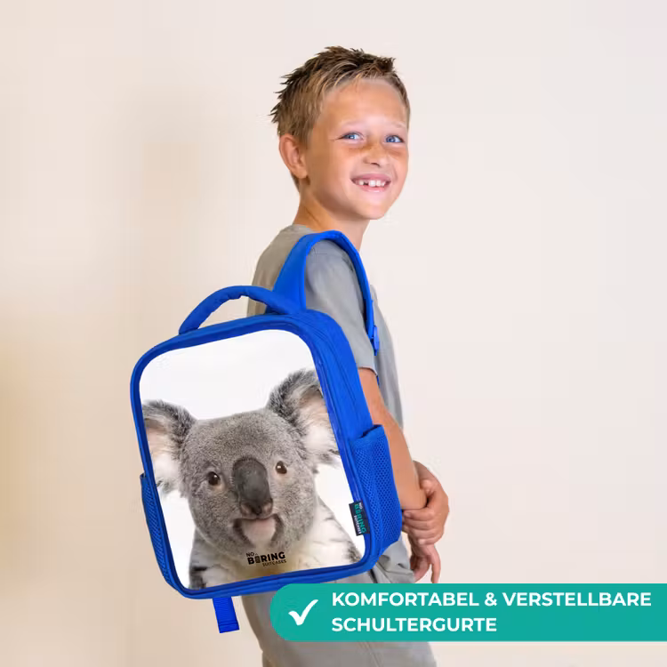 Schattige Koala Beer Kinderrugzak - Blauw middel -sfeer3_DE